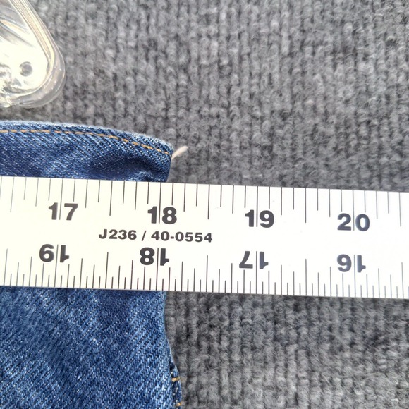 Diamond Gusset Men's Straight Leg Jeans Blue 37x27 Medium Wash Denim 5-Pocket - Picture 11 of 12